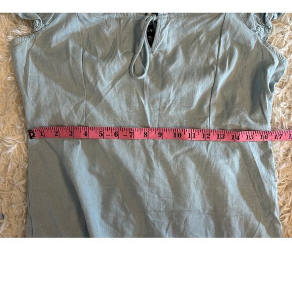 Derek Heart Junior's Sz XL/Women's Sz L Blue Sweetheart Neck Keyhole Dress #0425 - Picture 9 of 10